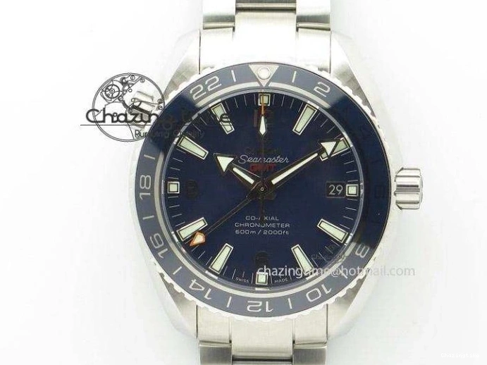 0301 Planet Ocean GMT 42mm V6F Best Edition Blue Bezel Blue Dial On SS Bracelet A ModernLook 8274